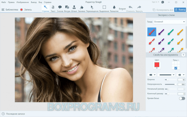 Snagit русская версия для Windows 10, 7, 8, Xp, Vista