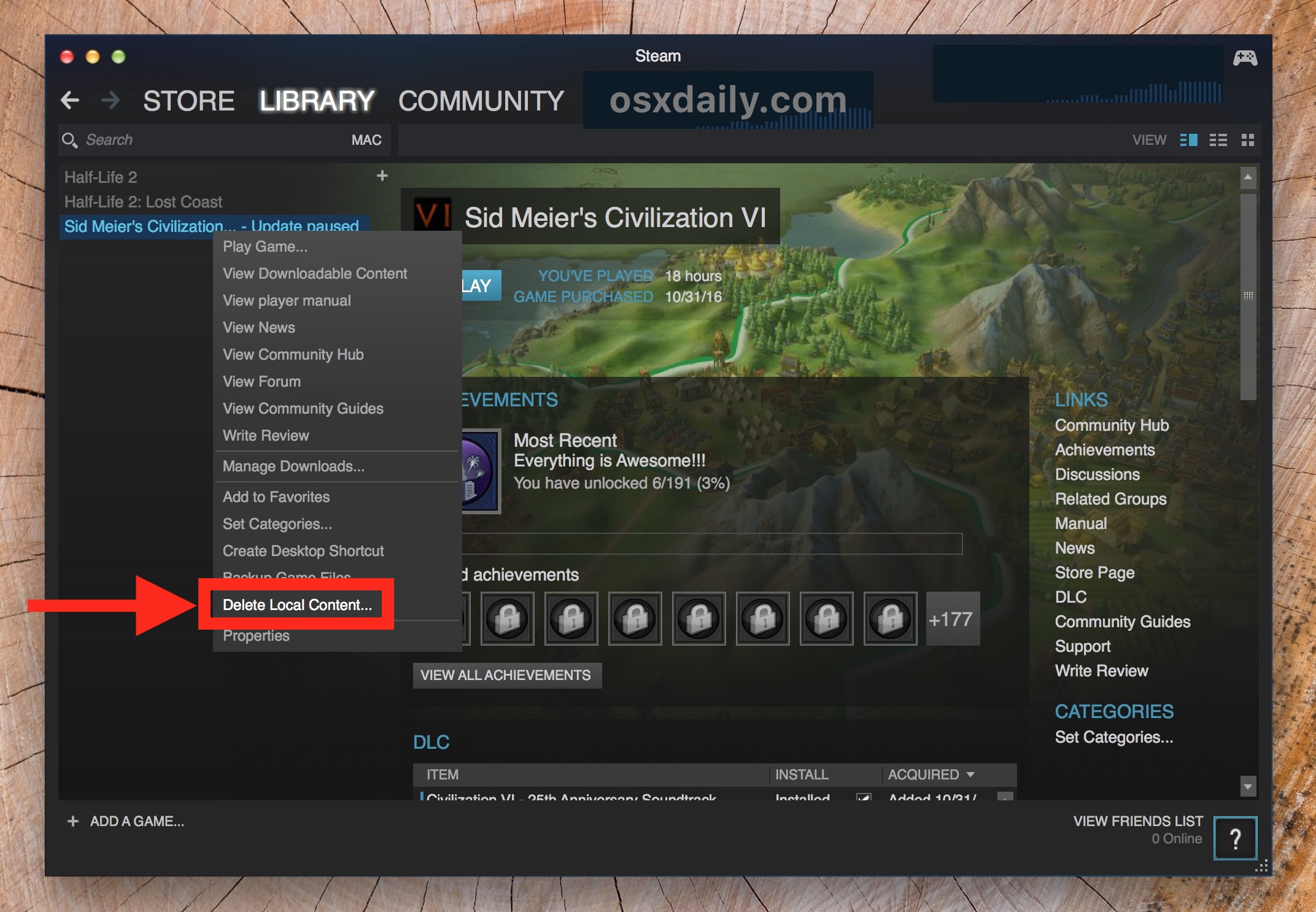 How to uninstall Steam games and delete the game from the computer