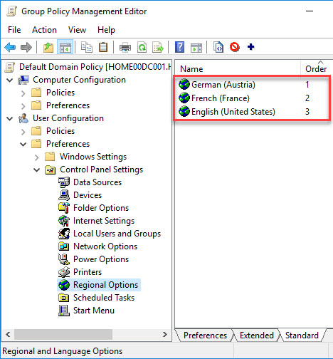 Configuring Regional Settings and Windows locales with Group Policy - Configure multiple regional settings