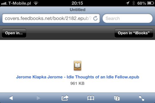 Add own books to iPhone iPad via Safari