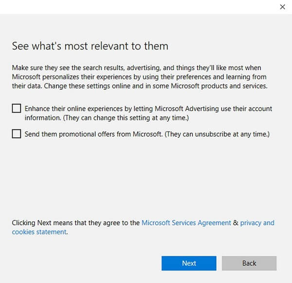customize their online experience for Windows 10 parental controls