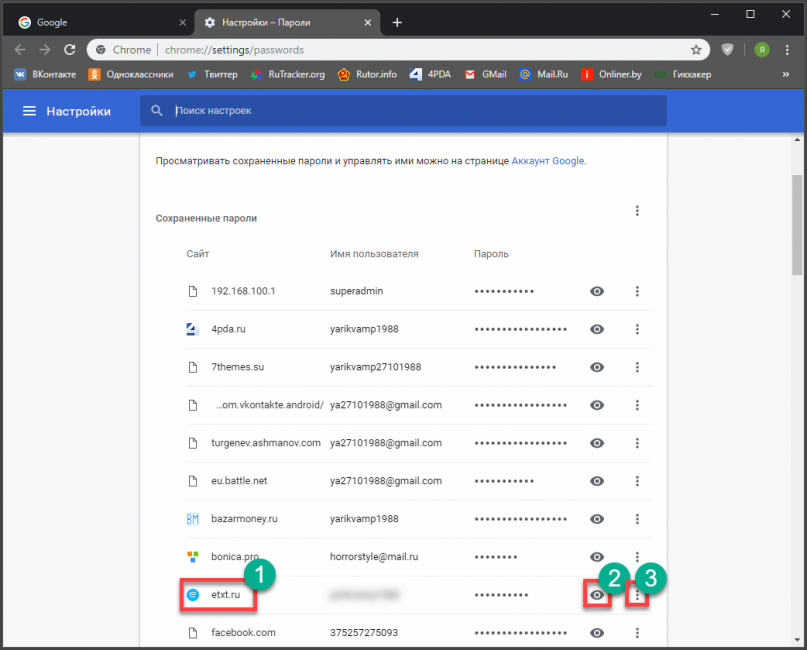 Смотрим сохраненные пароли в Chrome