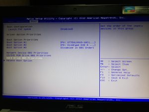 настройка загрузки в BIOS ноутбука asus