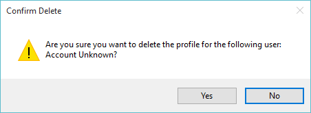 Are you sure you want to delete the profile
