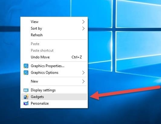 How to Bring Desktop Gadgets to Windows 10