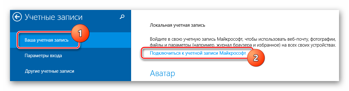 Добавление учетной записи Windows 8