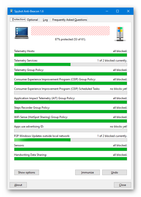 Spybot Anti-Beacon for Windows 10