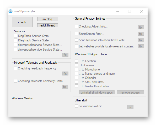 Windows 10 Privacy Fixer