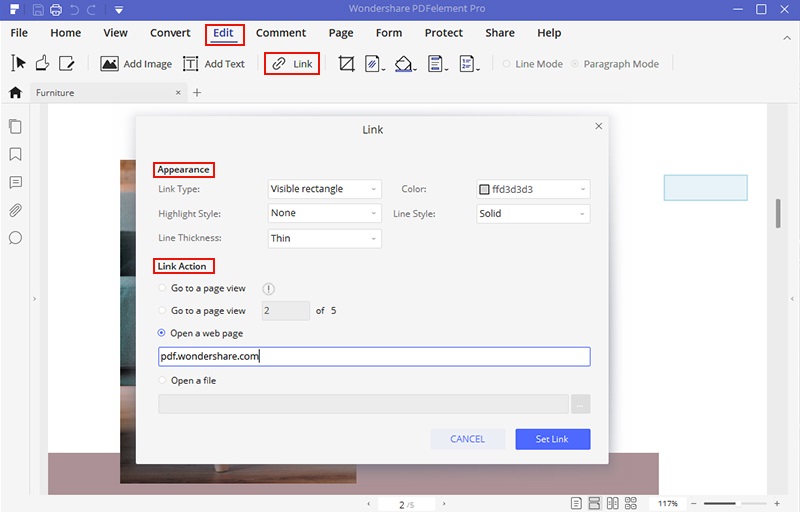 how to make a link in word