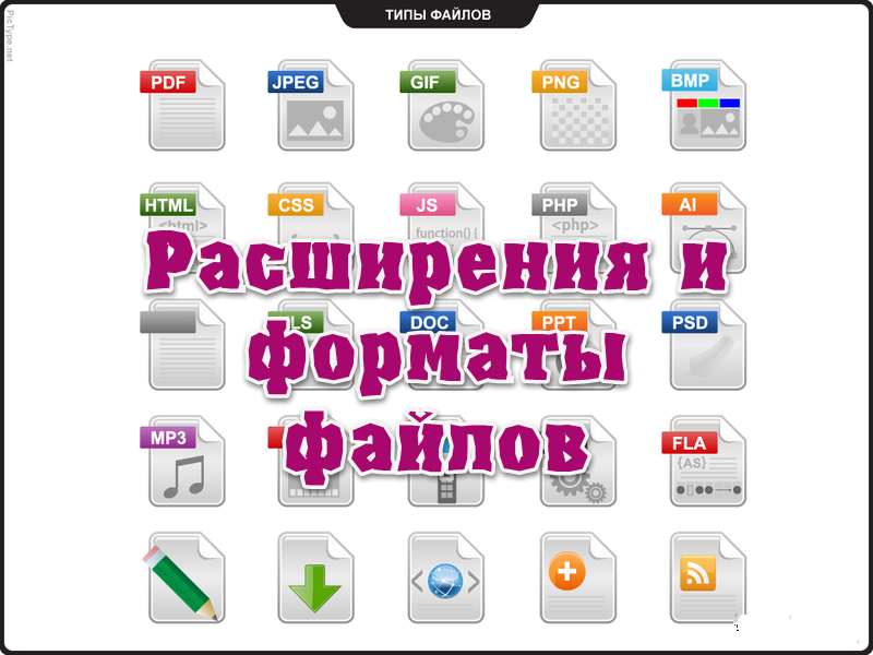 Три расширения файлов относятся к одному типу какое расширение относится к другому типу