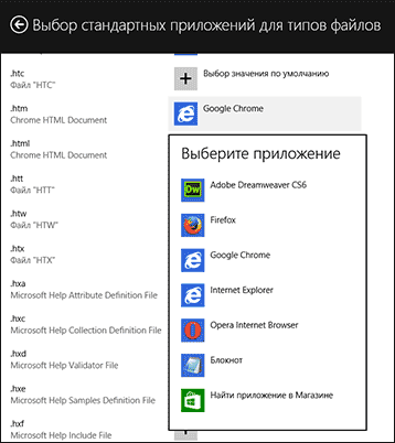 Ассоциации файлов в Windows 8