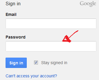 google plus sign in step 2
