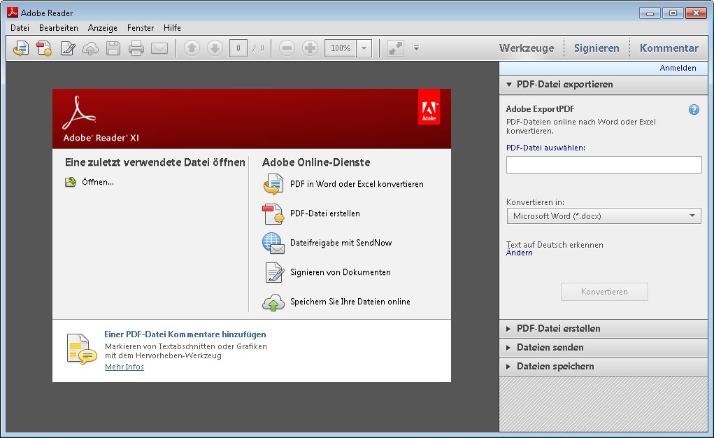 Недостаточно данных для изображения adobe reader