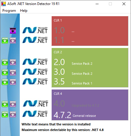 детекторы версий Asoft Net Framework
