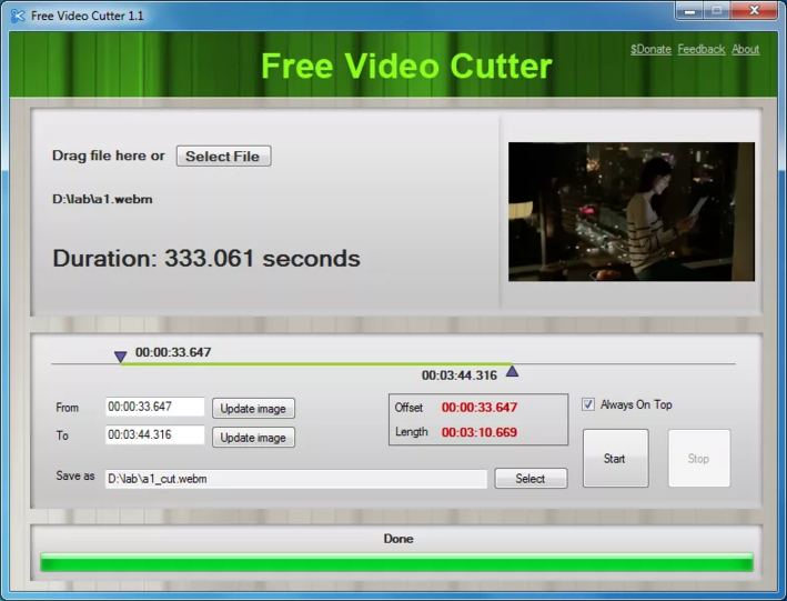 Free Video Cutter