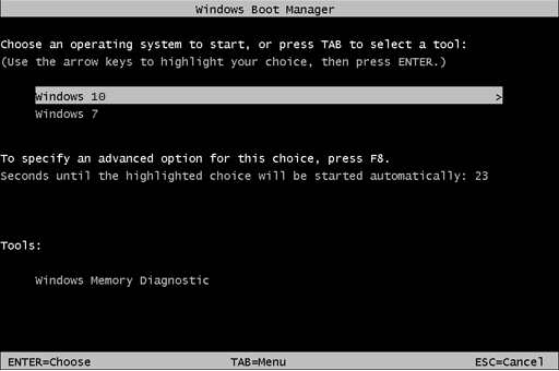 Windows 10 old legacy boot lmenu