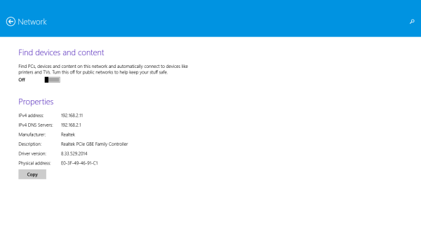 Windows 8.1 find devices and content