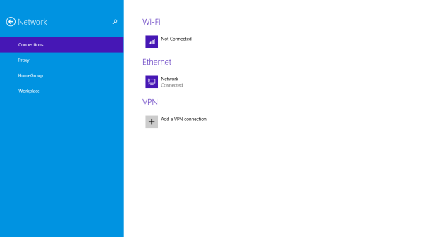 pc settings network connections