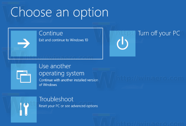 Choose An Option Boot Menu 