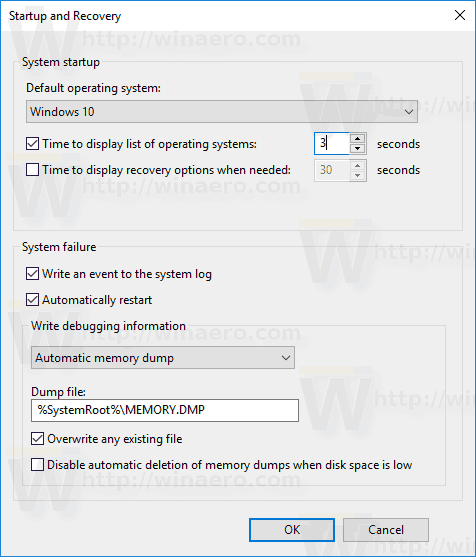 Windows 10 Change Boot Timeout GUI 