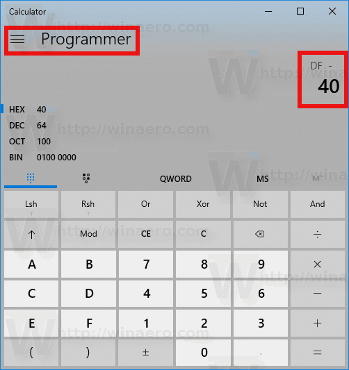 Windows 10 Calculator