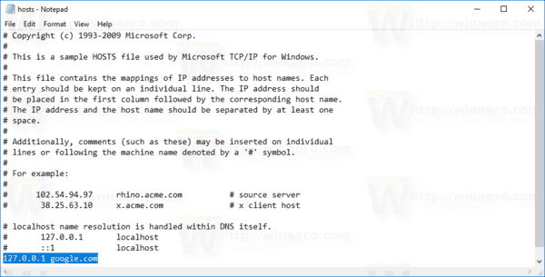 Windows 10 Edit Hosts File