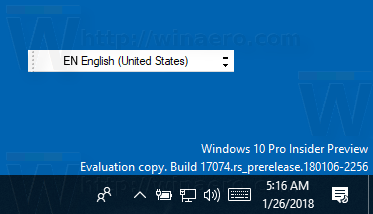 Windows 10 Floating Language Bar