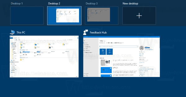 Windows 10 Task View Virtual Desktops