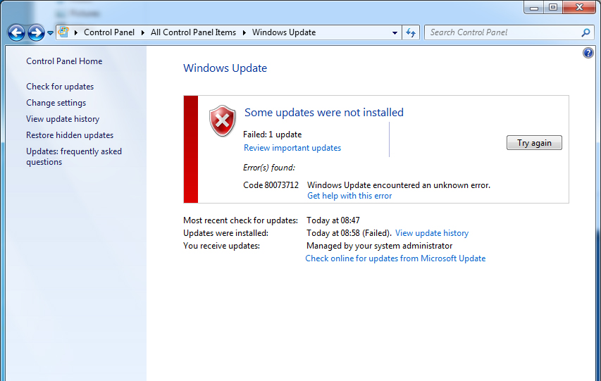 фото 0x80073712 ошибки в Windows 7 и 10