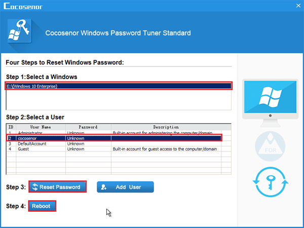 reset windows password