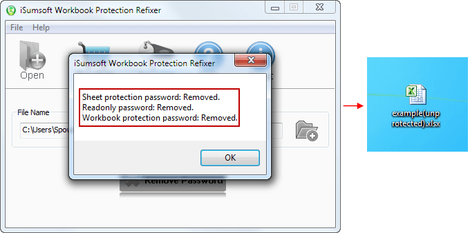 Remove password to modify workbook