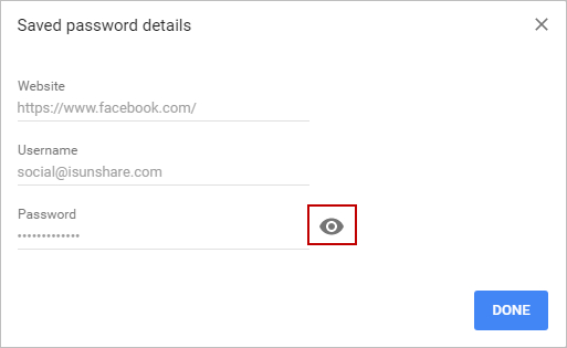 try to show saved password in google chrome