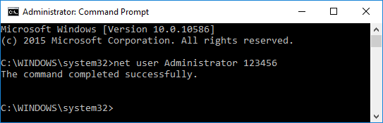 Reset Windows password with Command Prompt