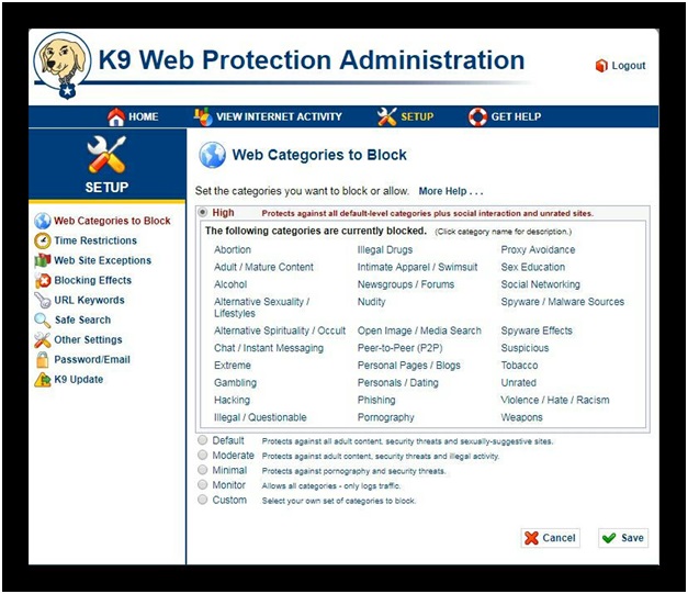 программа K9 WebProtection